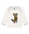 T-shirt met lange mouwen babyjongen wit MARSHMALLOW