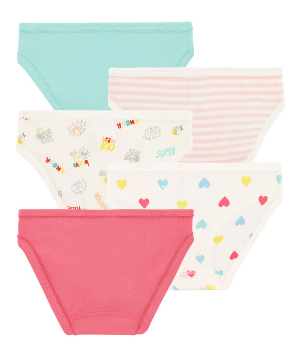 Set van 5 meisjesonderbroeken multicouleur
