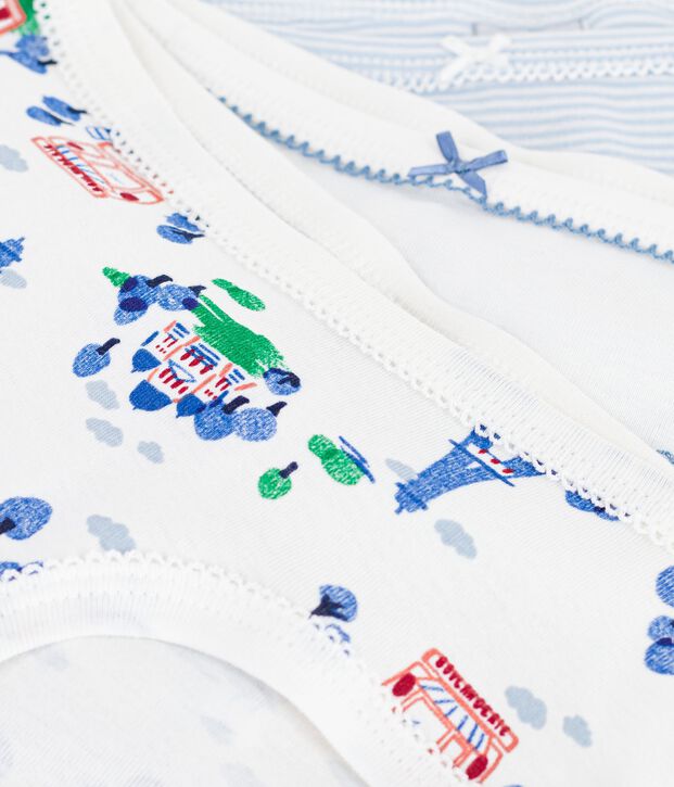 Set van katoenen slips met hoge taille en print van Parijs voor kinderen multicouleur