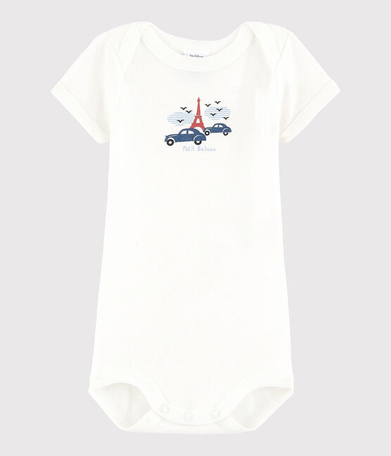 Body manches courtes bébé fille-garçon blanc MARSHMALLOW