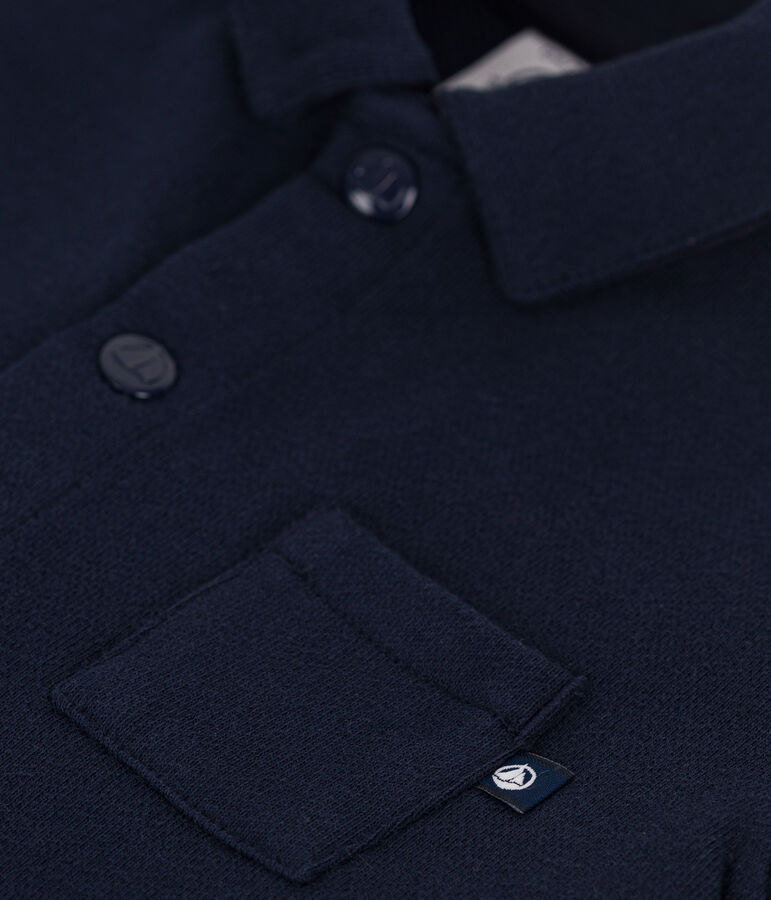 Combinaison longue en molleton b&eacute;b&eacute; bleu