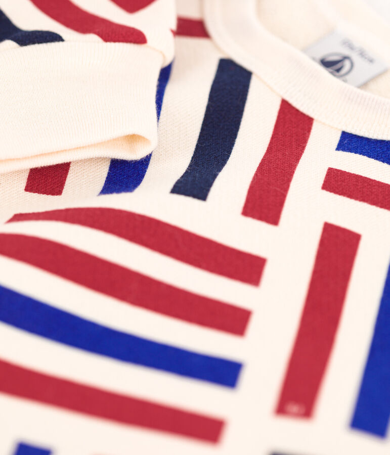 Hoodie in molton met grafische print voor baby's wit AVALANCHE/ MULTICO