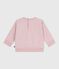 Katoenen babysweatshirt met 'Petit Bateau'-borduursel roze JOLI