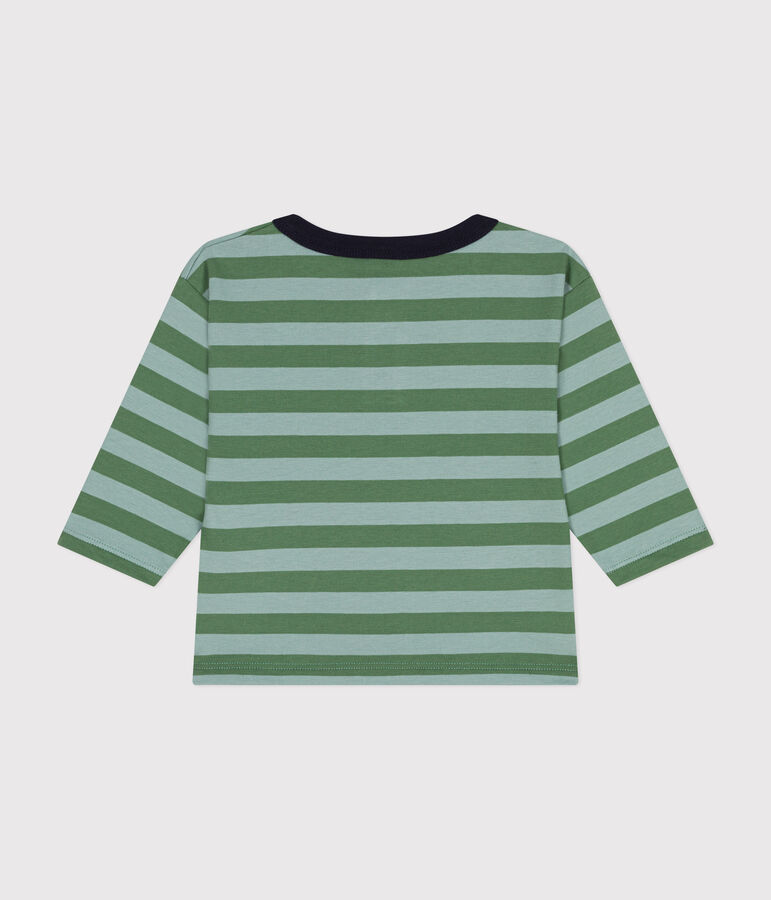 Tee-shirt manches longues en jersey fin b&eacute;b&eacute; vert/vert