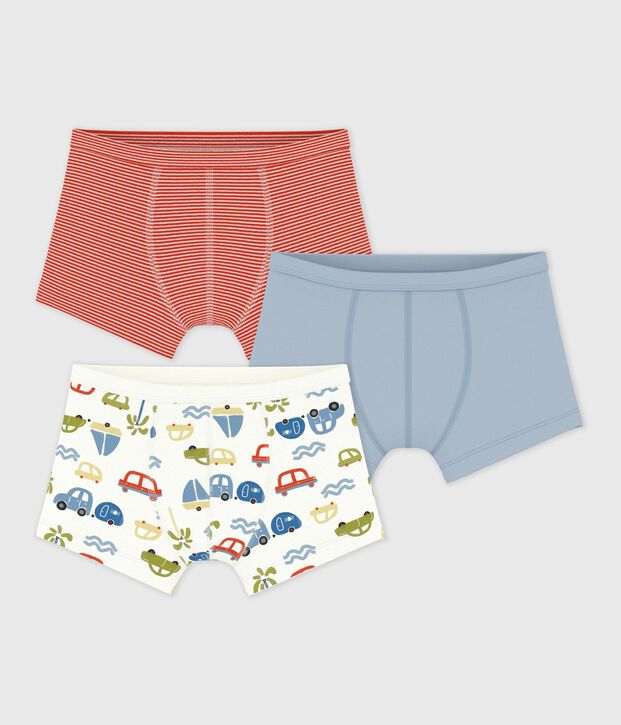 Setje met katoenen boxershorts met omhulde tailleband met print multicouleur