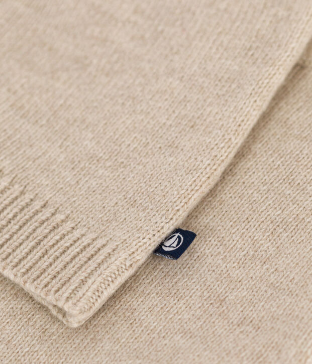 Tweedelig gebreid babysetje ecru/roze