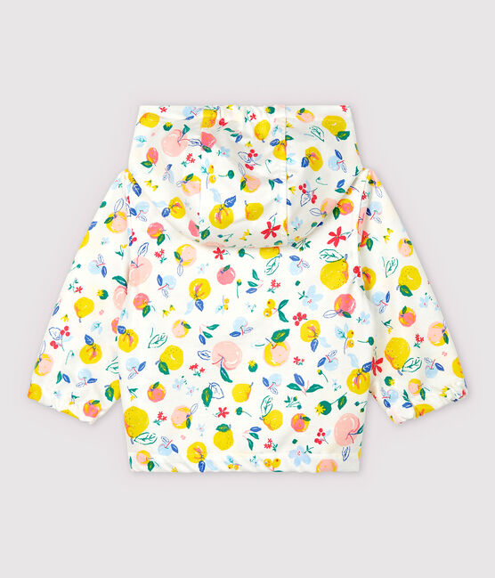 Coupe-vent en maille enduite bébé garçon blanc MARSHMALLOW/blanc MULTICO