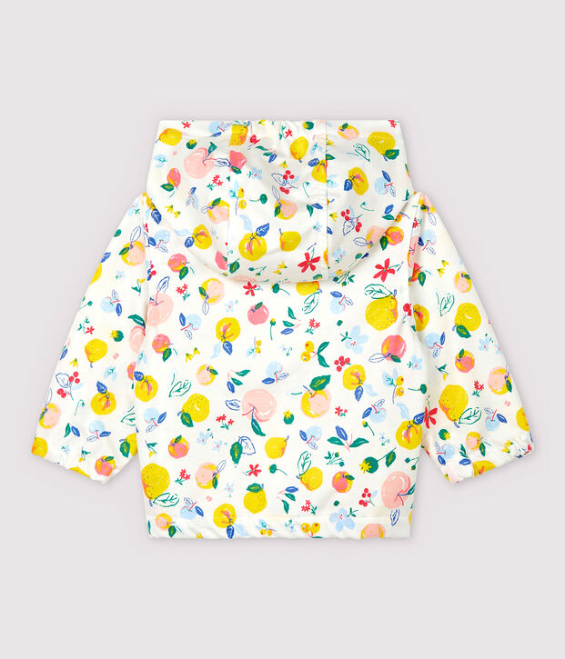 Coupe-vent en maille enduite b&eacute;b&eacute; gar&ccedil;on blanc/multicouleur