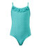 Maillot de bain fille 1 pièce à pois vert VERDE/blanc MARSHMALLOW