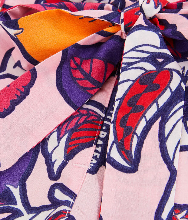 Bermuda enfant fille rose/multicouleur