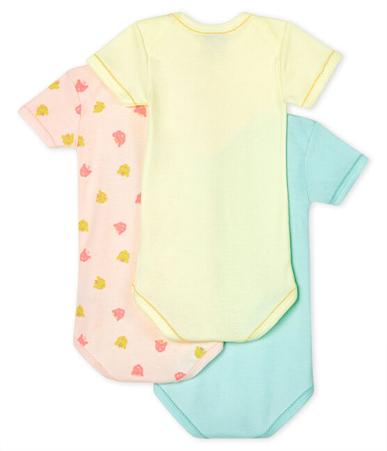 Lot de 3 bodies manches courtes panthère bébé fille variante 1