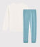 Pyjama fille / femme en velours blanc MARSHMALLOW/ BRUME