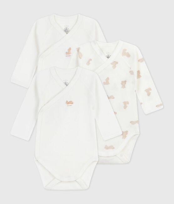 Set van katoenen babybody's met lange mouwen en print variante 1