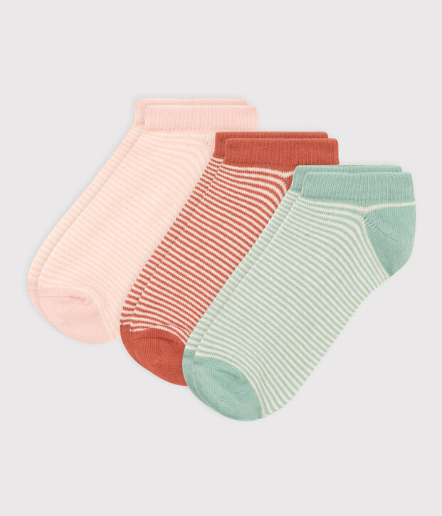 Lot de 3 paires de chaussettes milleraies enfant gar&ccedil;on-fille multicouleur