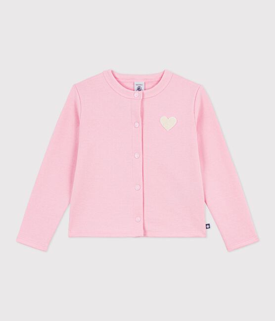 Cardigan enfant en coton uni rose MARQUISE