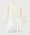 Jurk met lange mouwen meisjes beige MONTELIMAR CHINE