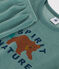 Fluwelen pyjama voor kleine meisjes en jongens blauw BRUT/wit MULTICO