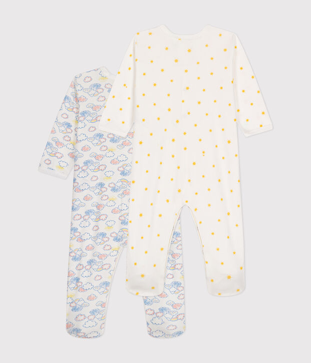 Setje met 2 katoenen babypyjama's multicouleur