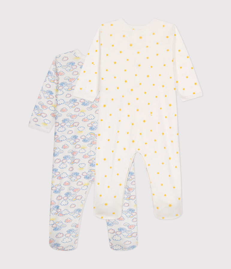 Lot de 2 pyjamas en coton b&eacute;b&eacute; multicouleur