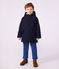 Parka enfant mi-longue unie bleu marine