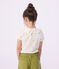 Tee-shirt enfant manches courtes en coton imprim&eacute; fleurs vert/vert