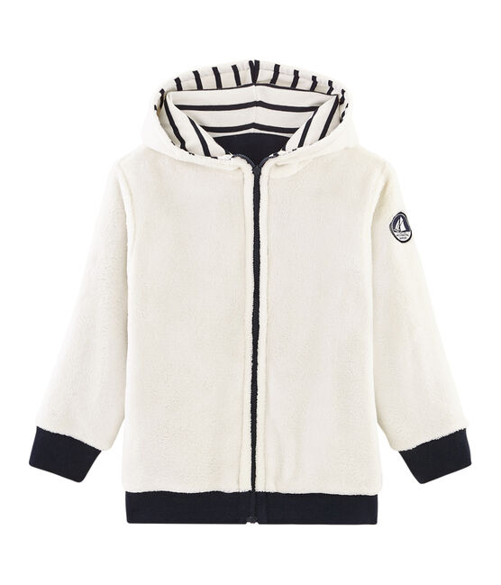 Sweatshirt zippé réversible enfant garçon bleu SMOKING