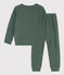 Pyjama voor meisjes/jongens in geruwde badstof groen VALLEE