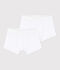 Set boxershorts voor kinderen van effen katoen multicouleur