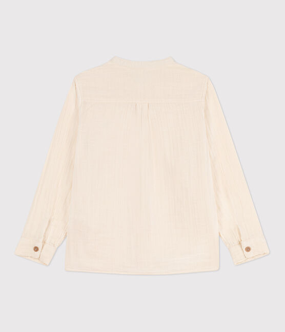 Chemise en gaze de coton enfant garçon écru AVALANCHE