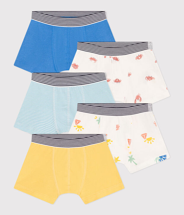 Setje met 5 katoenen boxershorts met print voor kinderen multicouleur