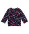 Vest in doorgestikte tubic met dessin voor babymeisjes blauw SMOKING/wit MULTICO