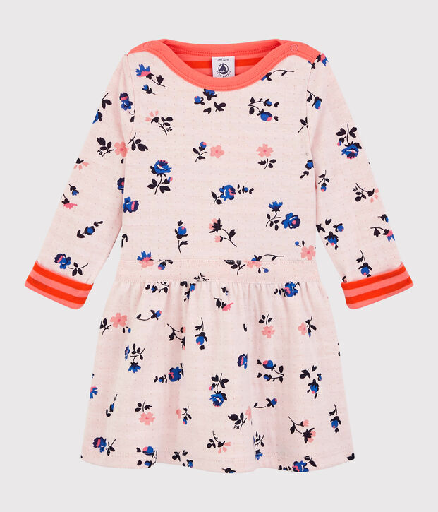 Robe en coton b&eacute;b&eacute; orange/orange