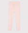 Legging petite fille/petit garçon en laine et coton rose SALINE