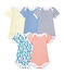 Set van 5 body's met korte mouwen voor babyjongens wit LOT