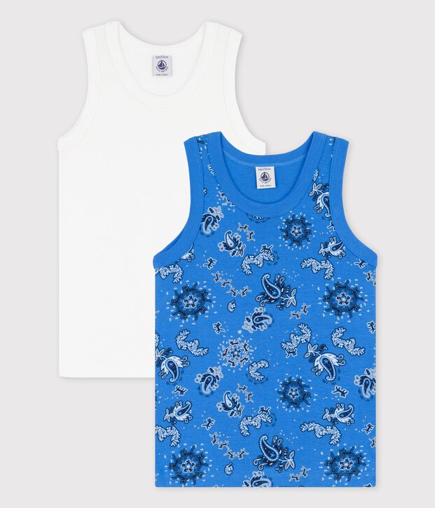 Lot de 2 d&eacute;bardeurs bandana petit gar&ccedil;on en coton biologique multicouleur