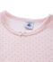 Meisjes-T-shirt met lange mouwen in wol/katoen roze VIENNE/roze GRETEL