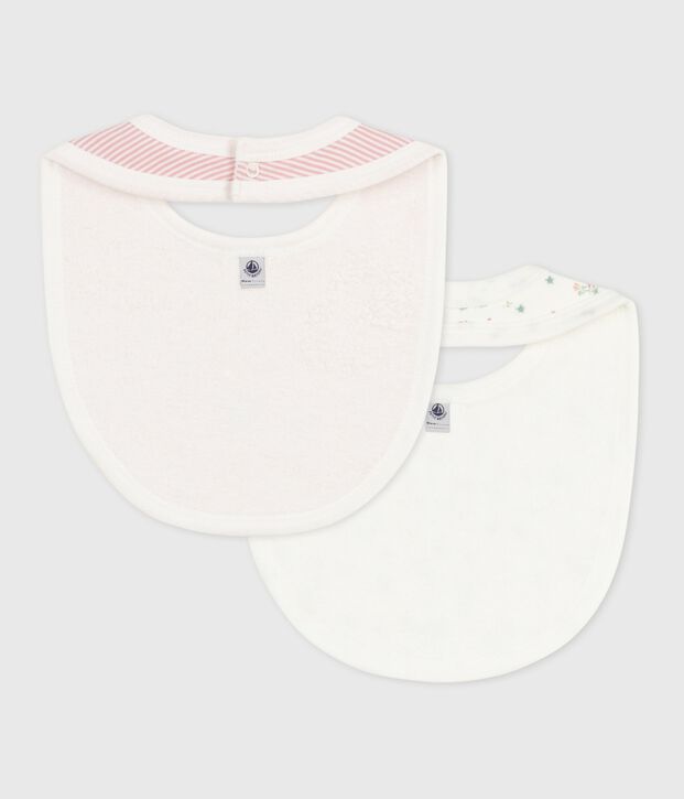 Lot de bavoirs b&eacute;b&eacute; en coton imprim&eacute; fleuri multicouleur