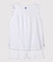 Pyjacourt blanc fille-femme en coton fin blanc ECUME