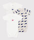 Set van 3 katoenen rompertjes met print en korte mouwen voor baby's