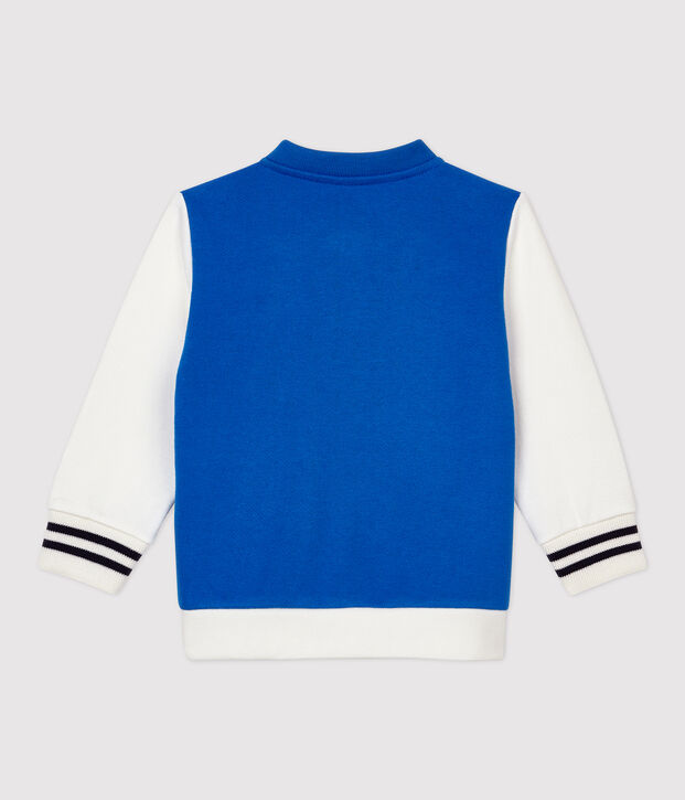 Molton teddy baby. blauw/wit