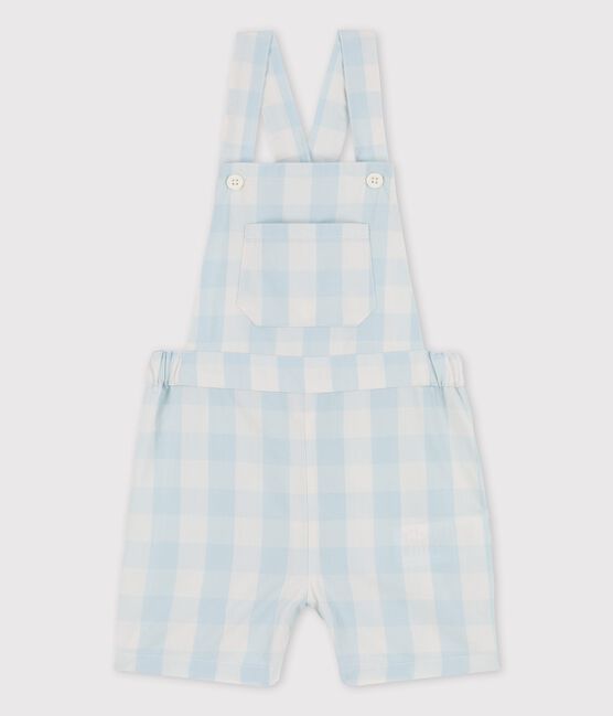 Korte tuinbroek in popeline voor baby's BOLDAIR/ MARSHMALLOW