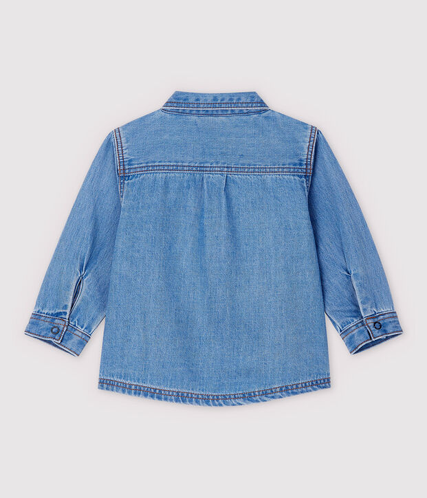 Licht denim overhemd met lange mouwen voor babyjongens blauw