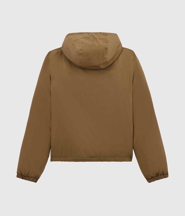 Warm windjack gemixt bruin