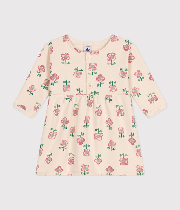 Babyjurkje met lange mouw ecru/geel