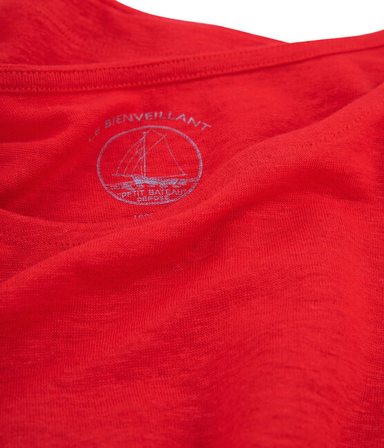 Tee shirt lin femme rouge PEPS