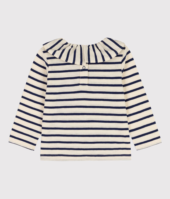 Blouse manches longues bébé en jersey léger blanc AVALANCHE/ MEDIEVAL