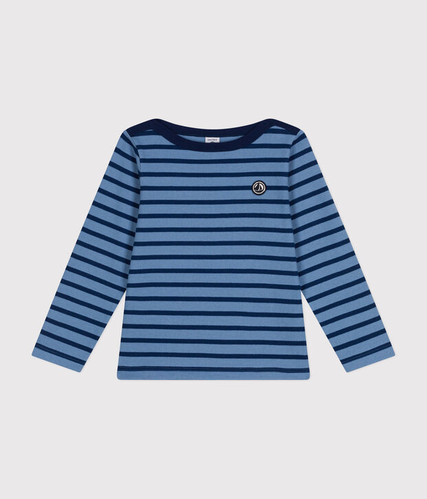 Marini&egrave;re iconique en coton enfant fille / gar&ccedil;on bleu/bleu
