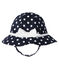 Zonnehoed met stippen voor baby meisje blauw SMOKING/wit MARSHMALLOW