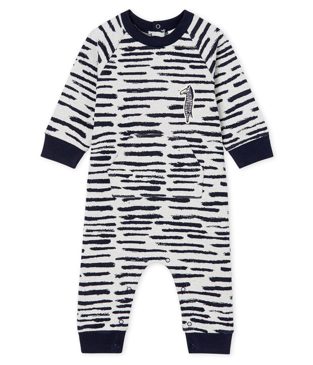 Combinaison longue b&eacute;b&eacute; gar&ccedil;on Jean Jullien blanc/DASH CN