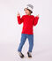 Pull enfant en laine et coton uni rouge POMPEI
